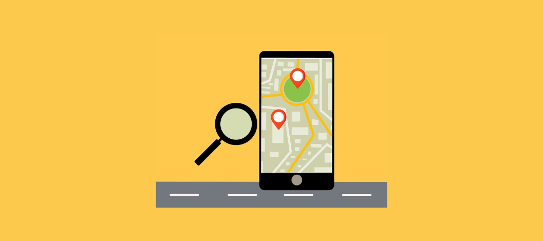 view of a digital map with selected points